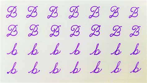 how to write a uppercase B in cursive